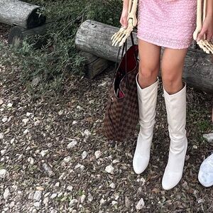 Elegant White Knee-High Boots